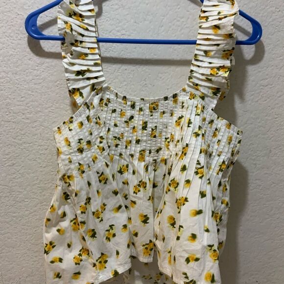 J.Crew Pintuck peplum top in budding rose print XS - Picture 7 of 8